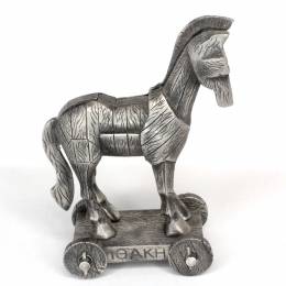 Handmade Silver Necklace Trojan Horse